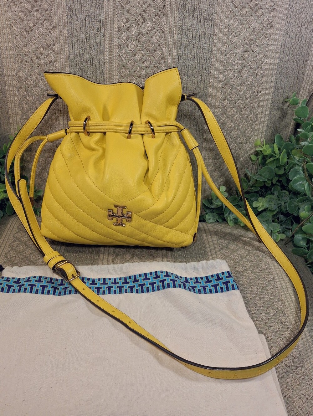 Tory Burch Kira Quilted Bucket Crossbody Bag